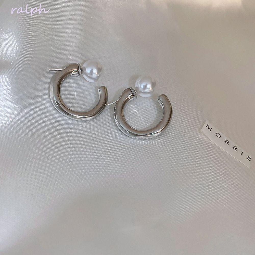 Bông Tai Hình Bán Nguyệt Thời Trang Cho Nữ|Kim Hình Chữ C Bằng Kim Loại Chất Lượng Cao