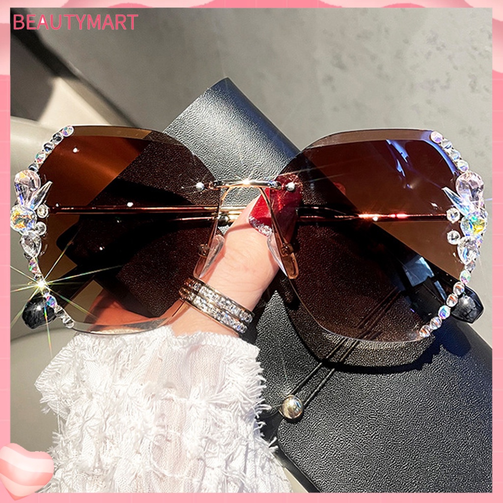 Kính Mát Không Vành Chống Tia UV Chống Gió Trọng Lượng Nhẹ Thời Trang Cho Nữ