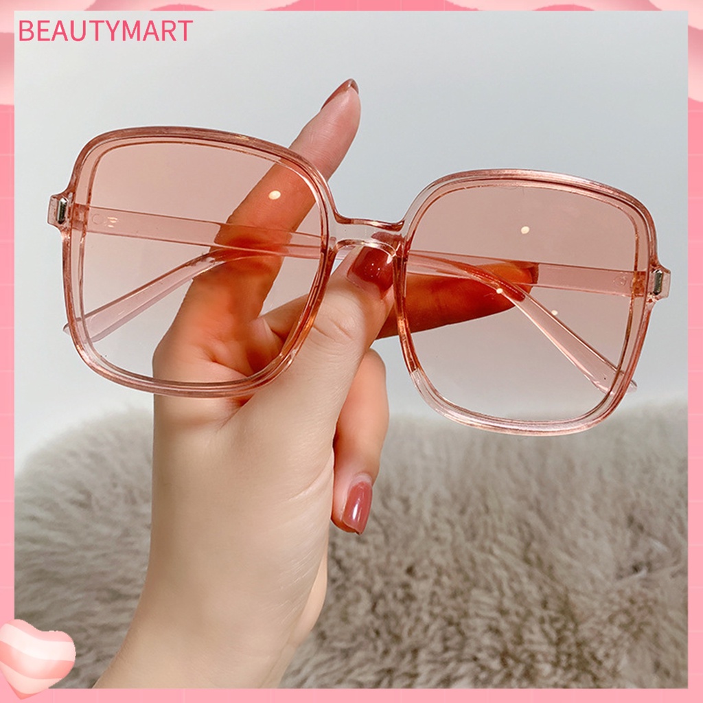 Kính Mát Gọng Vuông Lớn Siêu Nhẹ Chống Tia UV Trong Suốt Thời Trang Dễ Phối Đồ
