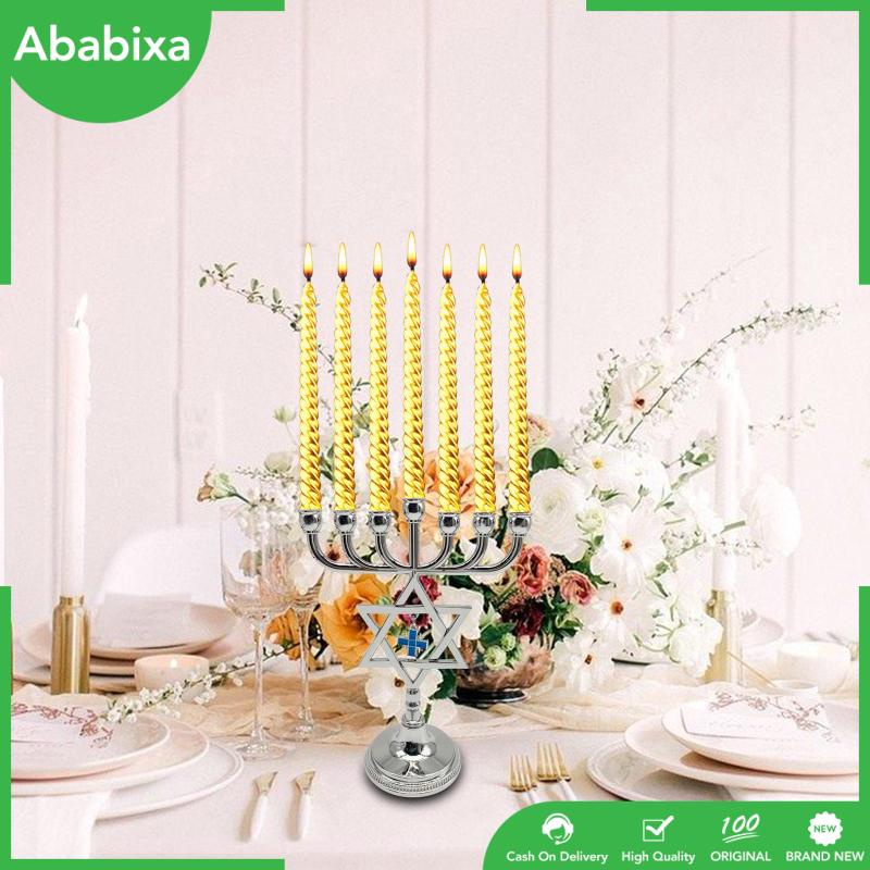 Giá Đỡ Nến Hanukkah Menorah Hình Ngôi Sao Trang Trí Thanh Lịch Cao 17cm