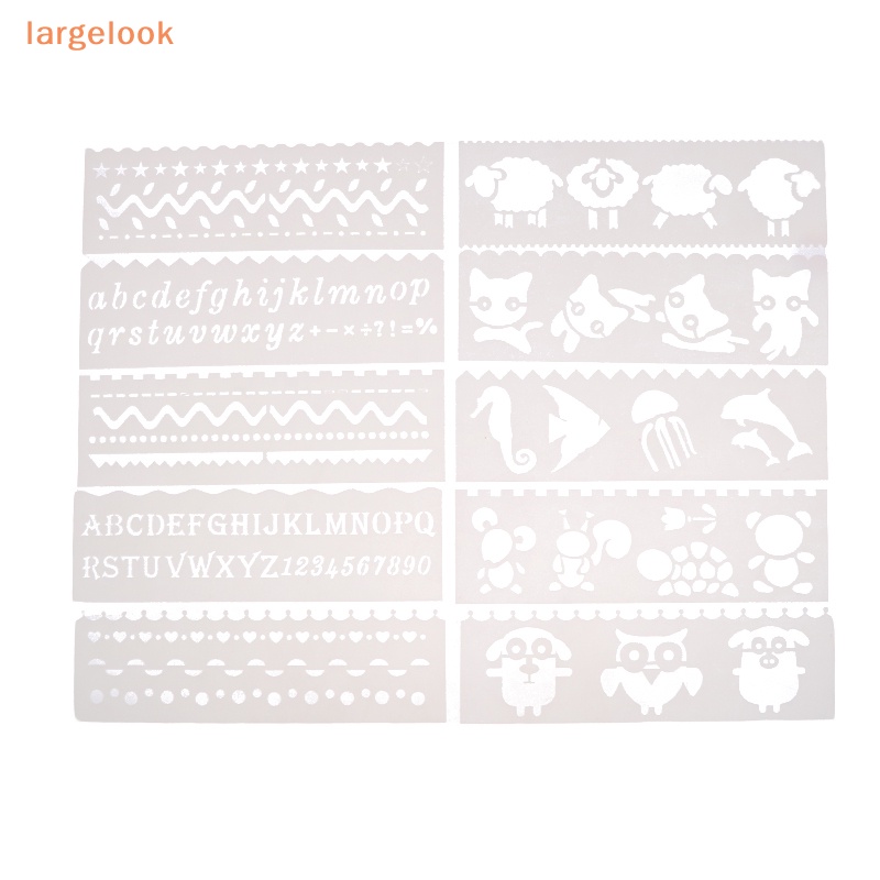 Set 8 Khuôn Tạo Hình Chữ Cái / Sóng / Động Vật DIY Trang Trí Tường / Album