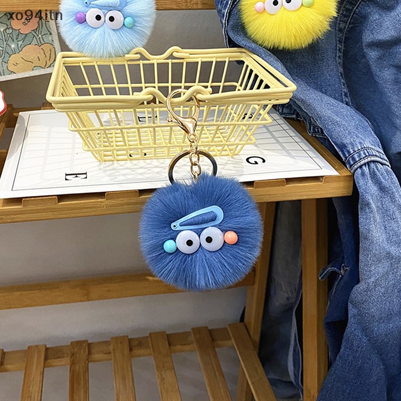 Tn Móc Khóa Quả Cầu Lông Thỏ Mềm Mại Gắn Túi Xách / Mắt Kính Triveiros n