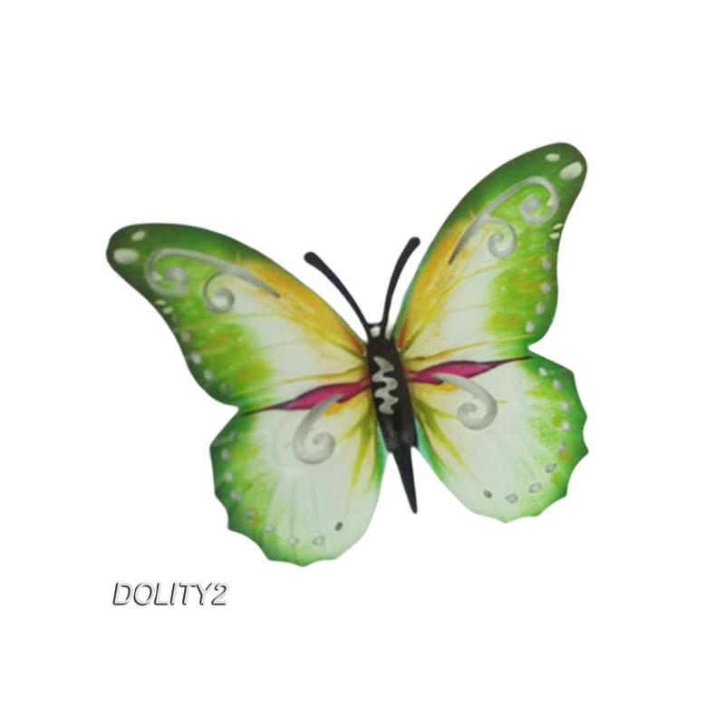 [Dolity2] Hình Dán Tường Nghệ Thuật Bướm Kim Loại Trang Trí Nền Nông Trại