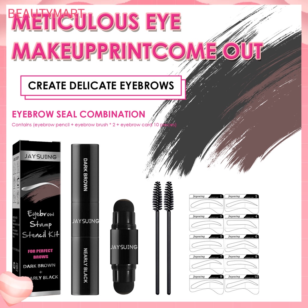 1 Bộ Phấn Trang Điểm Lông Mày Dạng Thỏi Chống Nước Lâu Trôi Không Gây Kích Ứng Có Thể Tái Sử Dụng