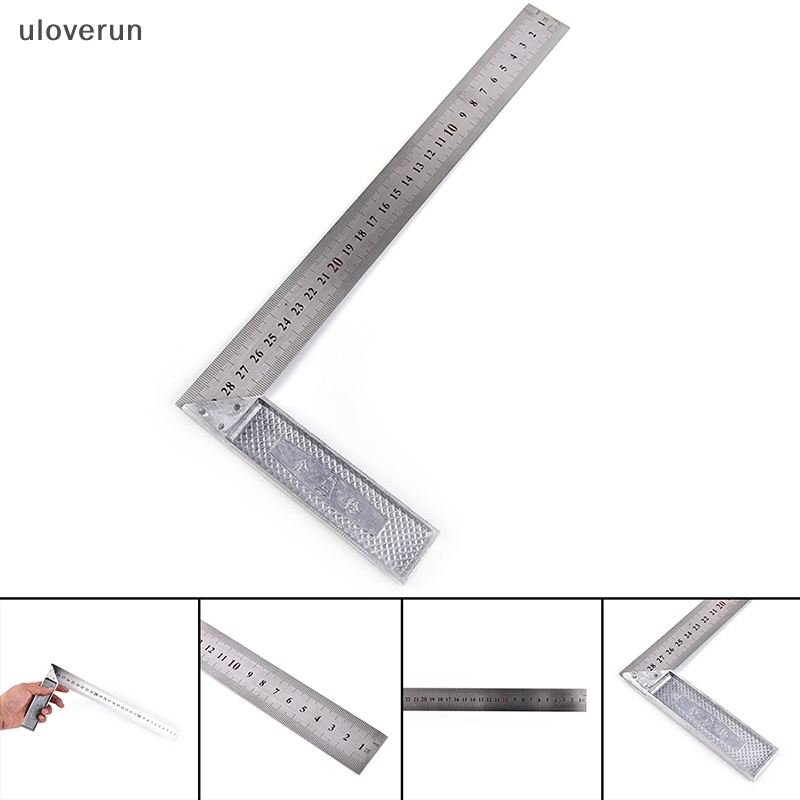 1 Thước Đo Góc 90 Độ Bằng Thép Không Gỉ 15x30cm