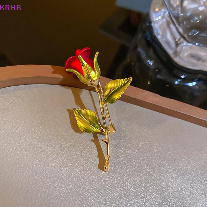 Ghim Cài Áo Hình Hoa Hồng Thanh Lịch Sáng Tạo Cho Nữ Mới