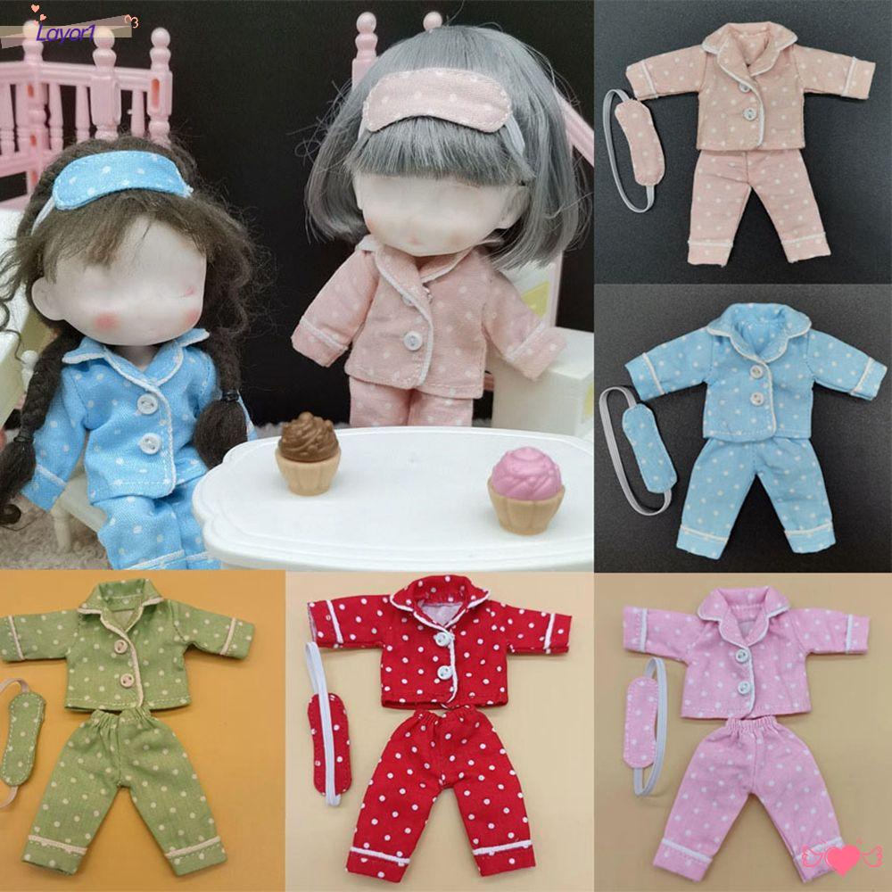 Bộ Đồ Ngủ 5 Màu Dễ Thương Cho Búp Bê ob11 obitsu 11 1 / 12BJD LAYOR1