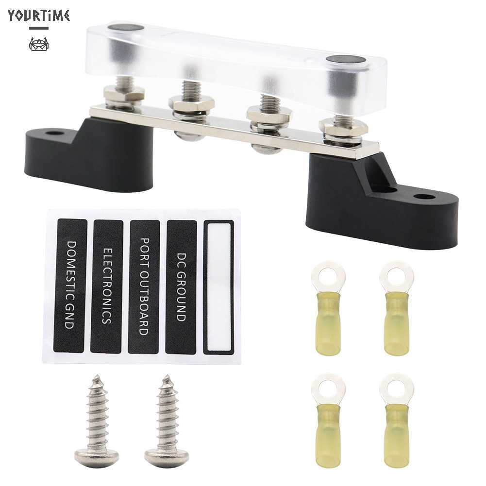 Đầu Nối Dây Điện Kèm Vỏ Bọc 4 Chiều 100A 48V M6 Chuyên Dụng Cho Tàu Thuyền