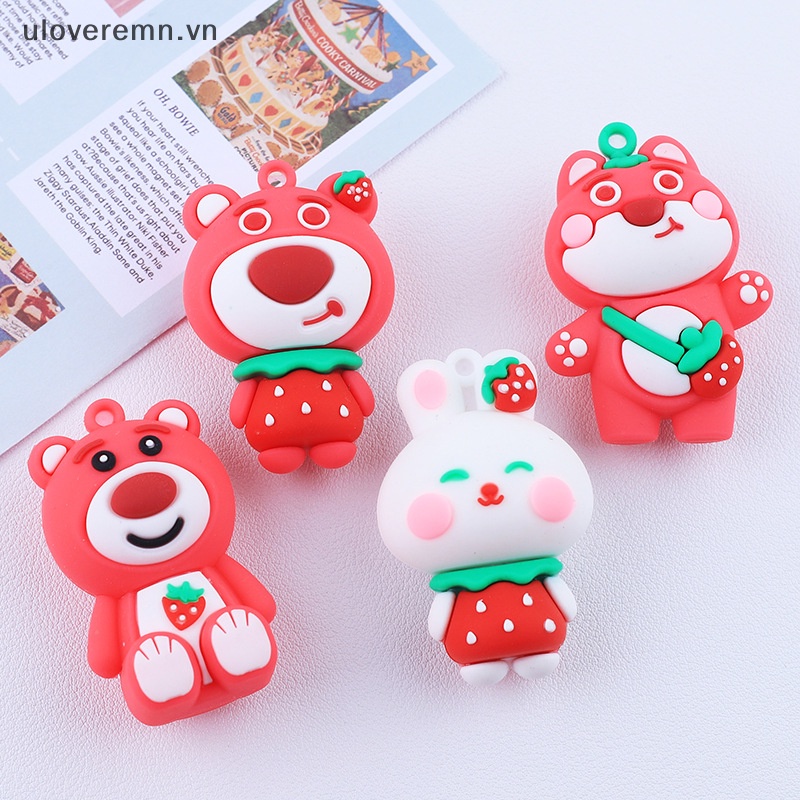 Móc Khóa Hình Gấu 3D Bằng Nhựa Resin DIY Để Trang Trí Điện Thoại