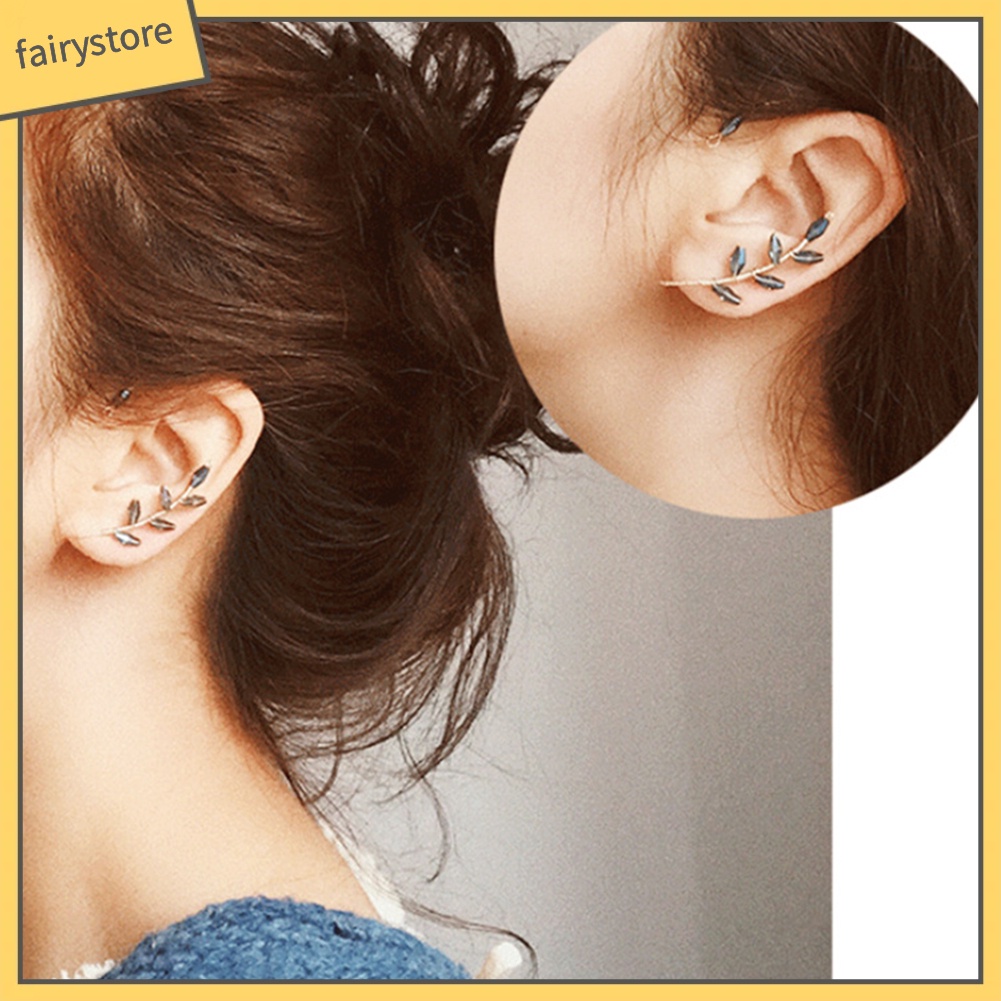 1 Khuyên Kẹp Vành Tai Không Cần Xỏ Lỗ Mạ Vàng Độc Đáo Cho Nữ