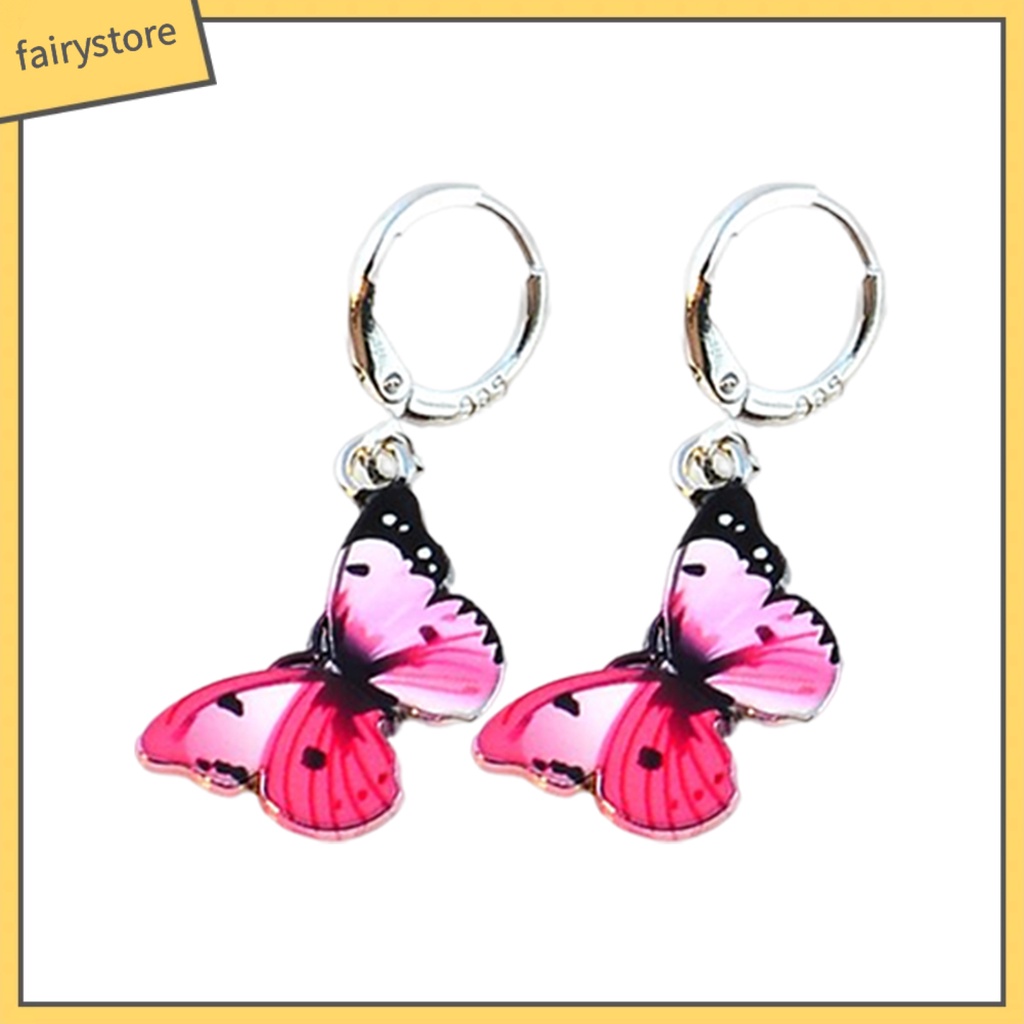 1 Đôi Bông Tai Hình Con Bướm Tinh Tế Chất Lượng Cao Dành Cho Nữ