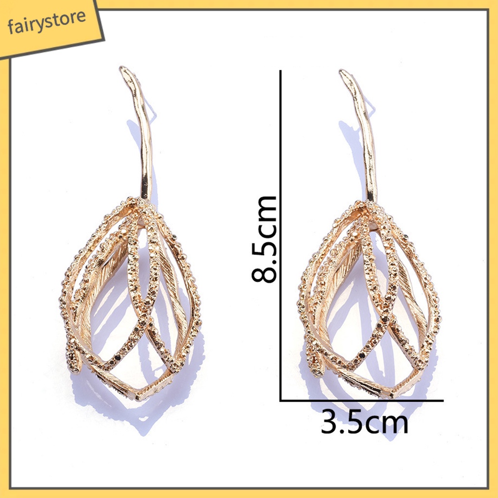 1 Đôi Bông Tai Kim Loại Hình Hoa Phong Cách Vintage Dành Cho Nữ