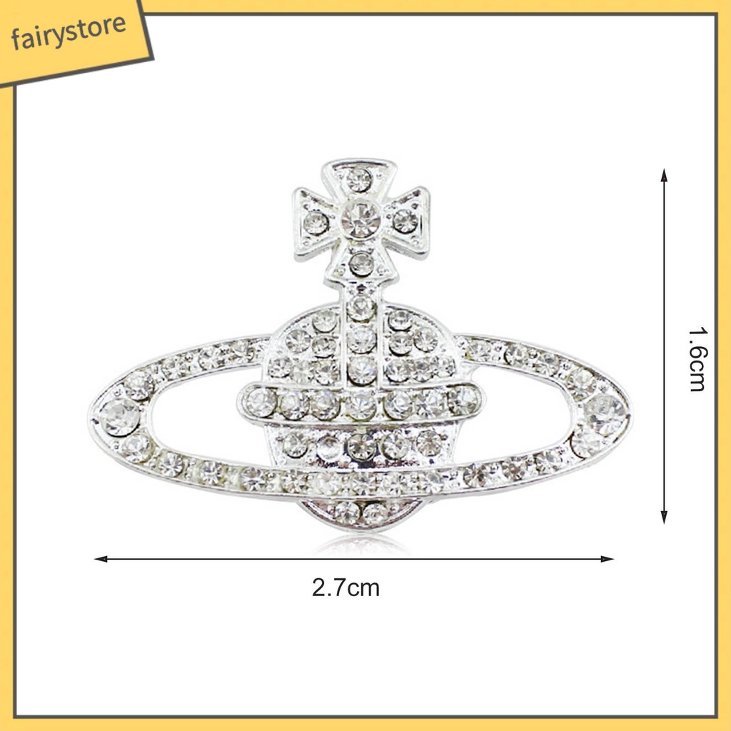 1 Đôi Bông Tai Hình Hành Tinh Đính Đá Lấp Lánh Phong Cách Hàn Quốc