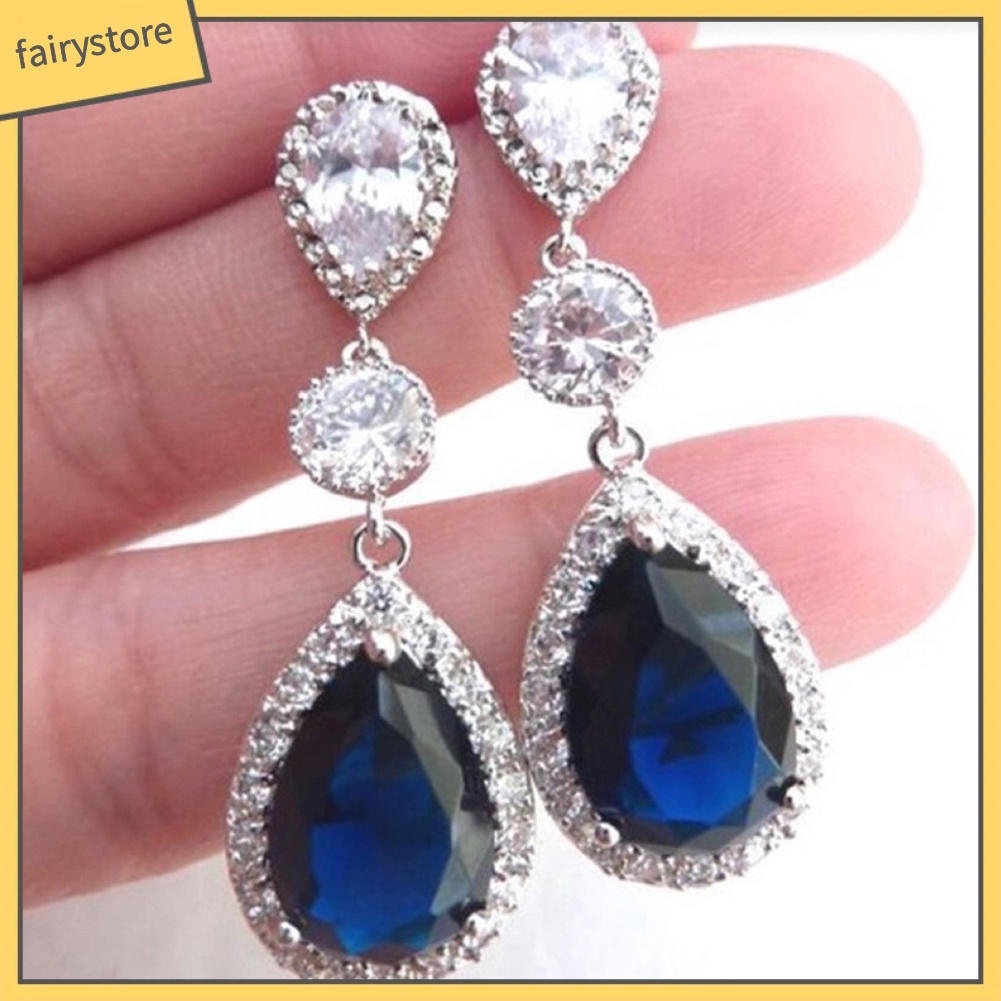 Bông Tai Đính Đá Hình Tròn Thời Trang Dành Cho Nữ