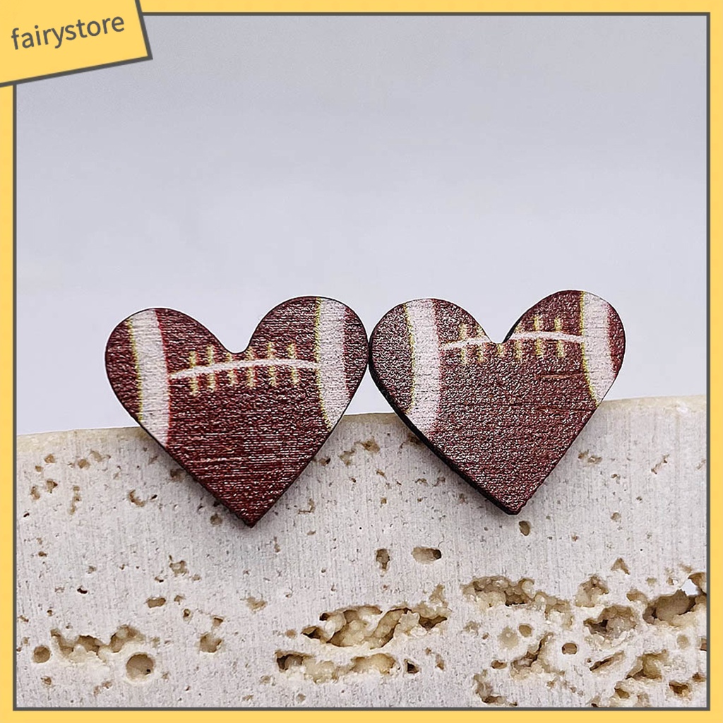 1 Đôi Bông Tai Hình Trái Tim Màu Tương Phản Trọng Lượng Nhẹ Chống Dị Ứng Dành Cho Nữ