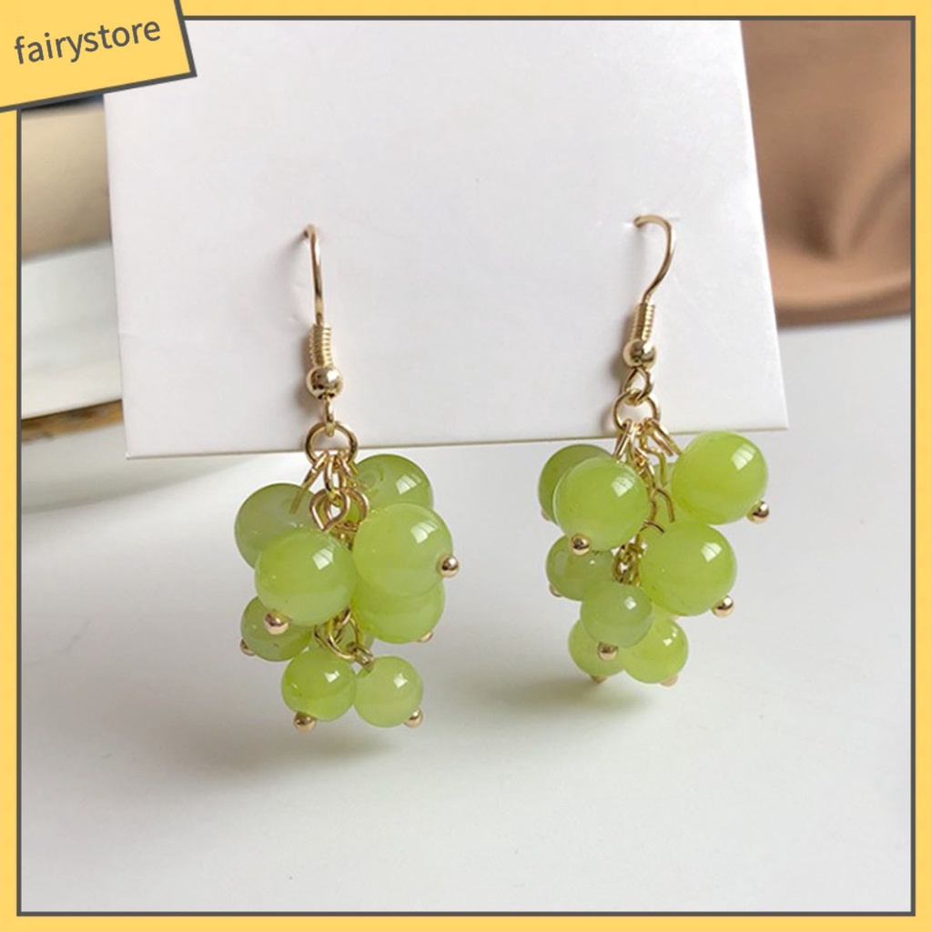 1 Cặp Khuyên Tai Dạng Móc Xỏ Hạt Tròn Không Xỏ Lỗ