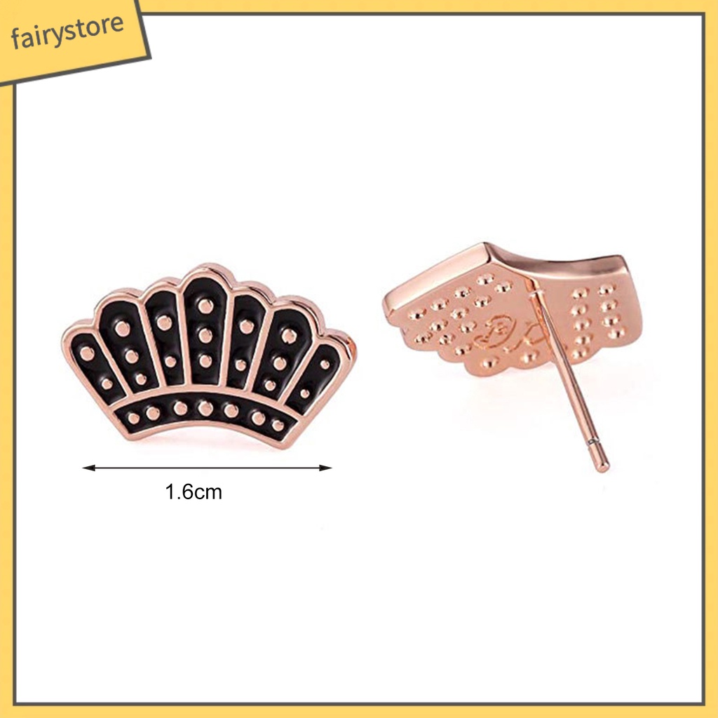 1 Đôi Bông Tai Hình Quạt Thời Trang Dành Cho Nữ