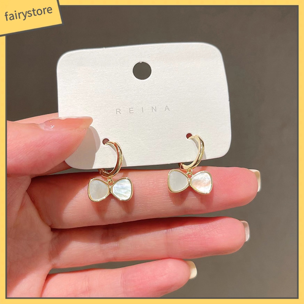 1 Đôi Bông Tai Hình Nơ Phong Cách Pháp Dành Cho Nữ