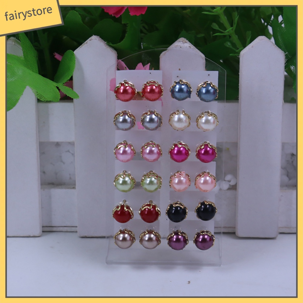 12 Đôi Bông Tai Ngọc Trai Giả Thanh Lịch Cho Nữ