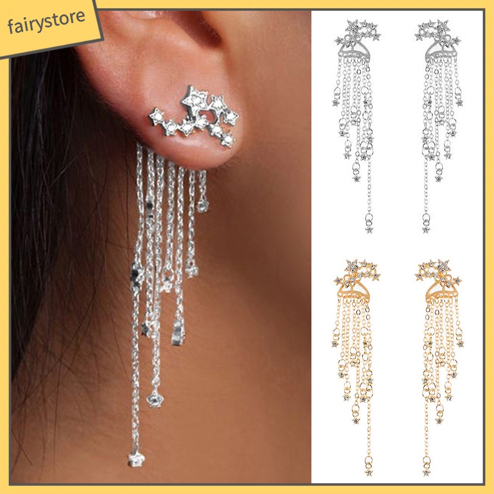 Bông Tai Hình Ngôi Sao Tua Rua Thời Trang Dành Cho Nữ