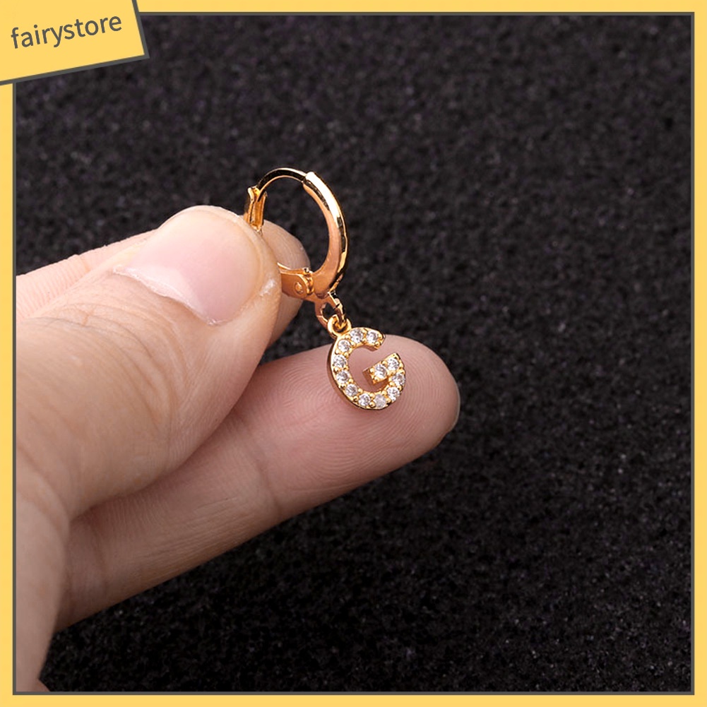 1 Khuyên Tai Tròn Đính Đá Thời Trang Cho Nữ