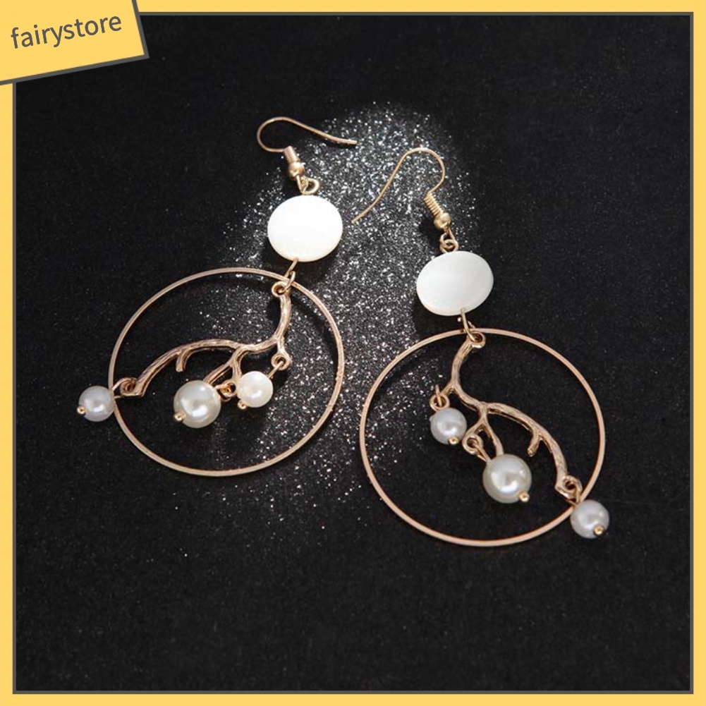 Bông Tai Ngọc Trai Giả Hình Tròn Thời Trang Dành Cho Nữ