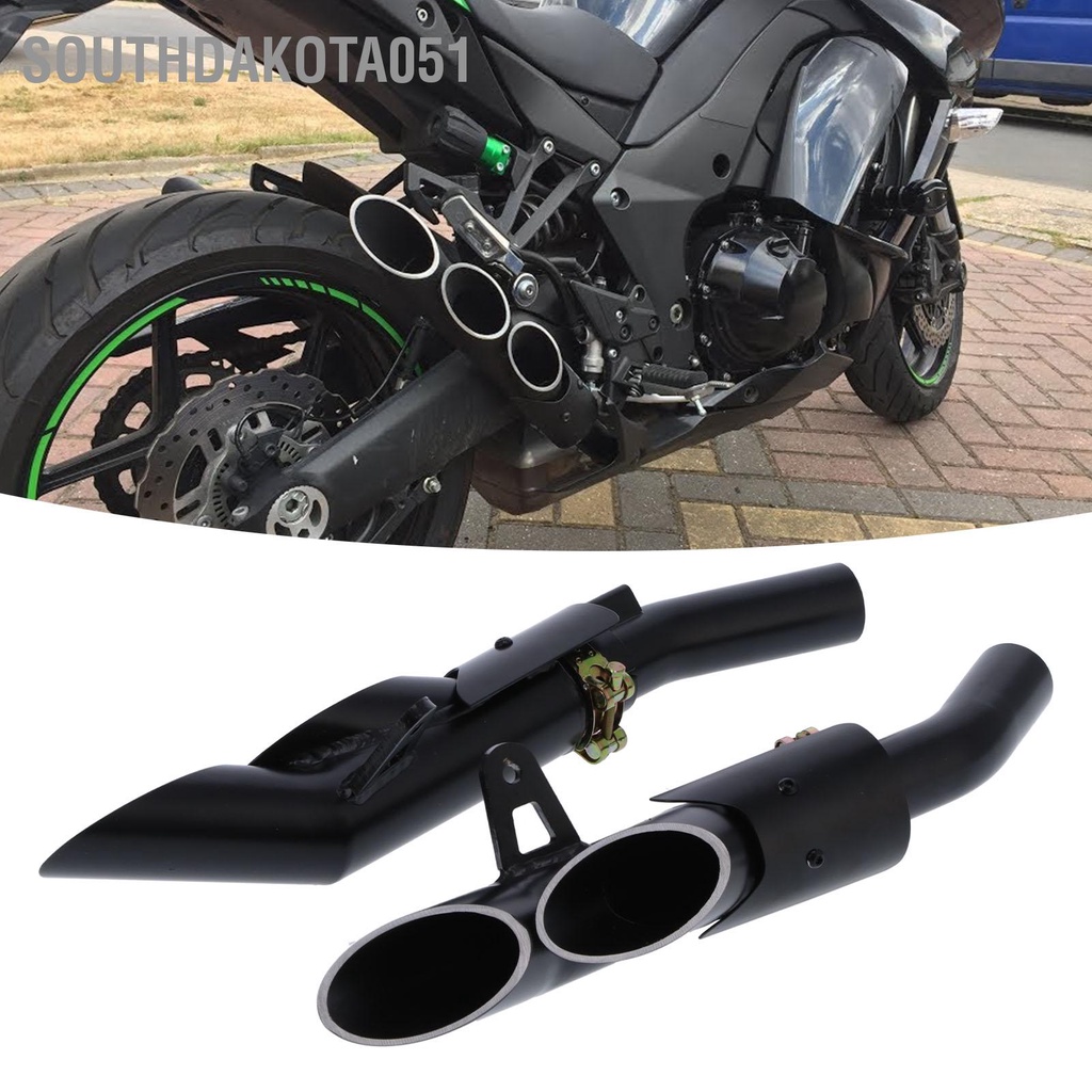 Southdakota051 Ống Xả Xe Máy Ổ Cắm Kép Giữa Bộ Đuôi Cho Kawasaki Z1000 2010‑2016