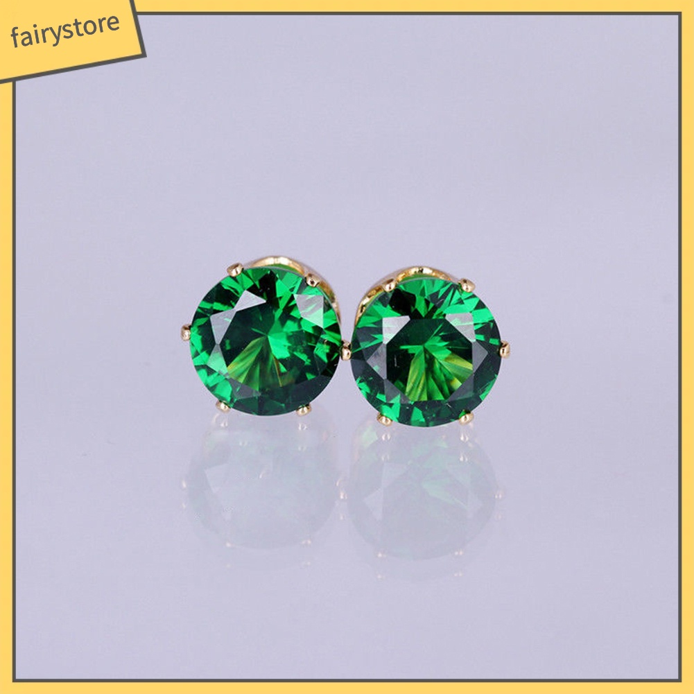 Bông Tai Đính Đá Zircon Thời Trang Thanh Lịch Dành Cho Nữ