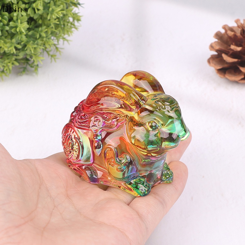 Chú Thỏ Nhỏ Bằng Thủy Tinh Dễ Thương Dùng Trang Trí