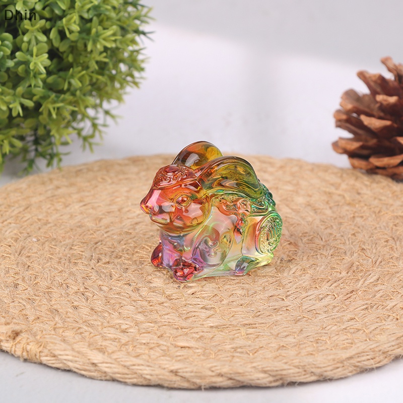 Chú Thỏ Nhỏ Bằng Thủy Tinh Dễ Thương Dùng Trang Trí