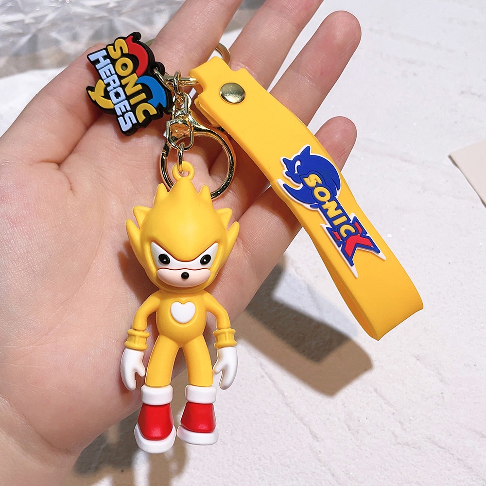 Hoạt Hình Anime Sonic Nhân Vật Hành Động Móc Khóa Móc Chìa Khóa Vòng Chìa Khóa Kawaii Silicone Túi Xách Xe Mặt Dây Đồ Chơi