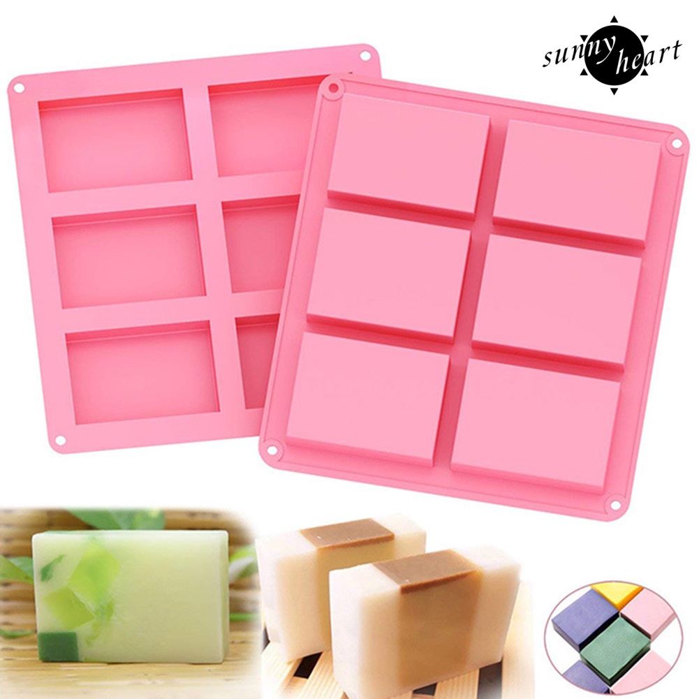 Khuôn Silicone Làm Bánh Không Dính 6 Ngăn Tiện Dụng