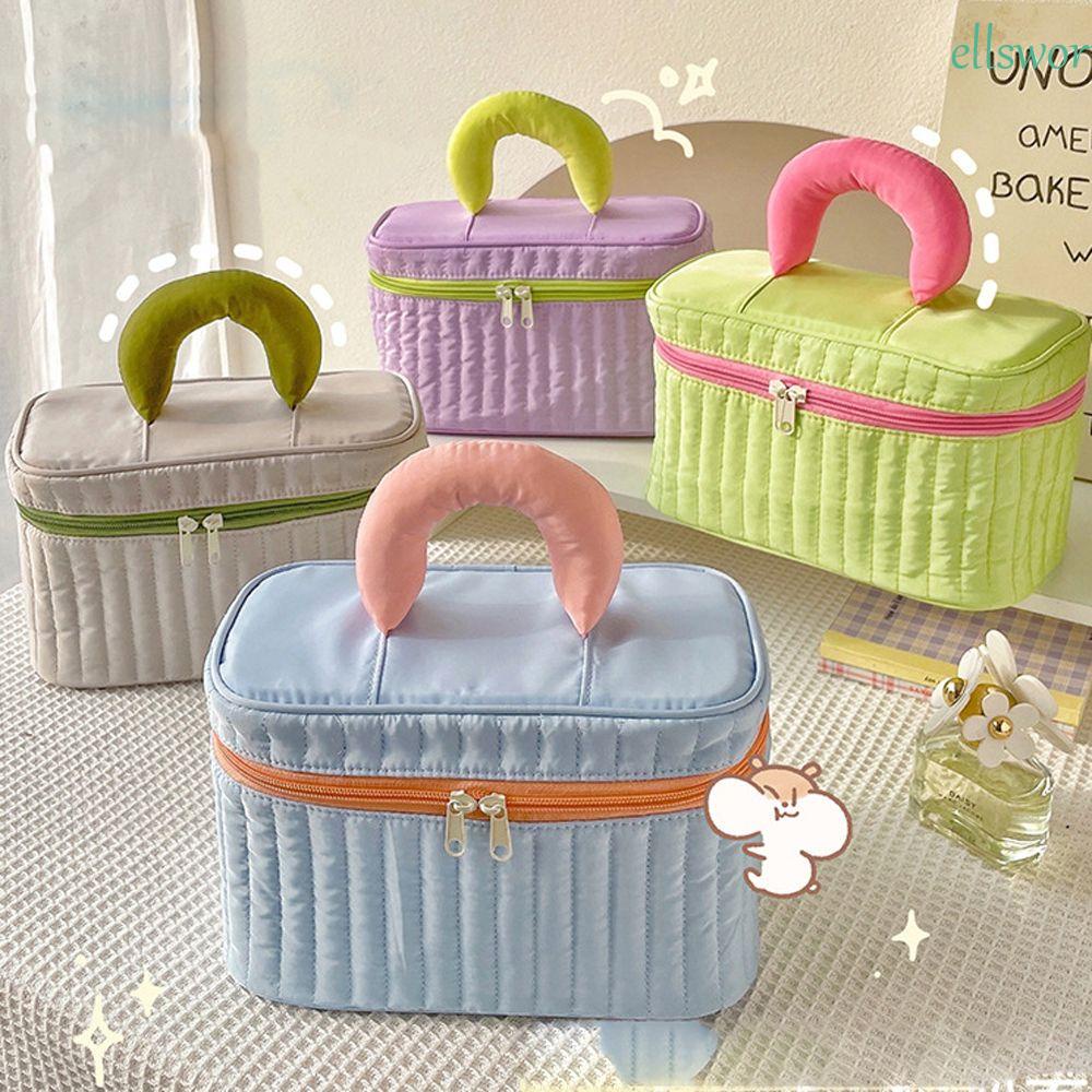 Túi Vuông Đựng Mỹ Phẩm Màu Tương Phản Sáng Tạo Thời Trang Cho Nữ