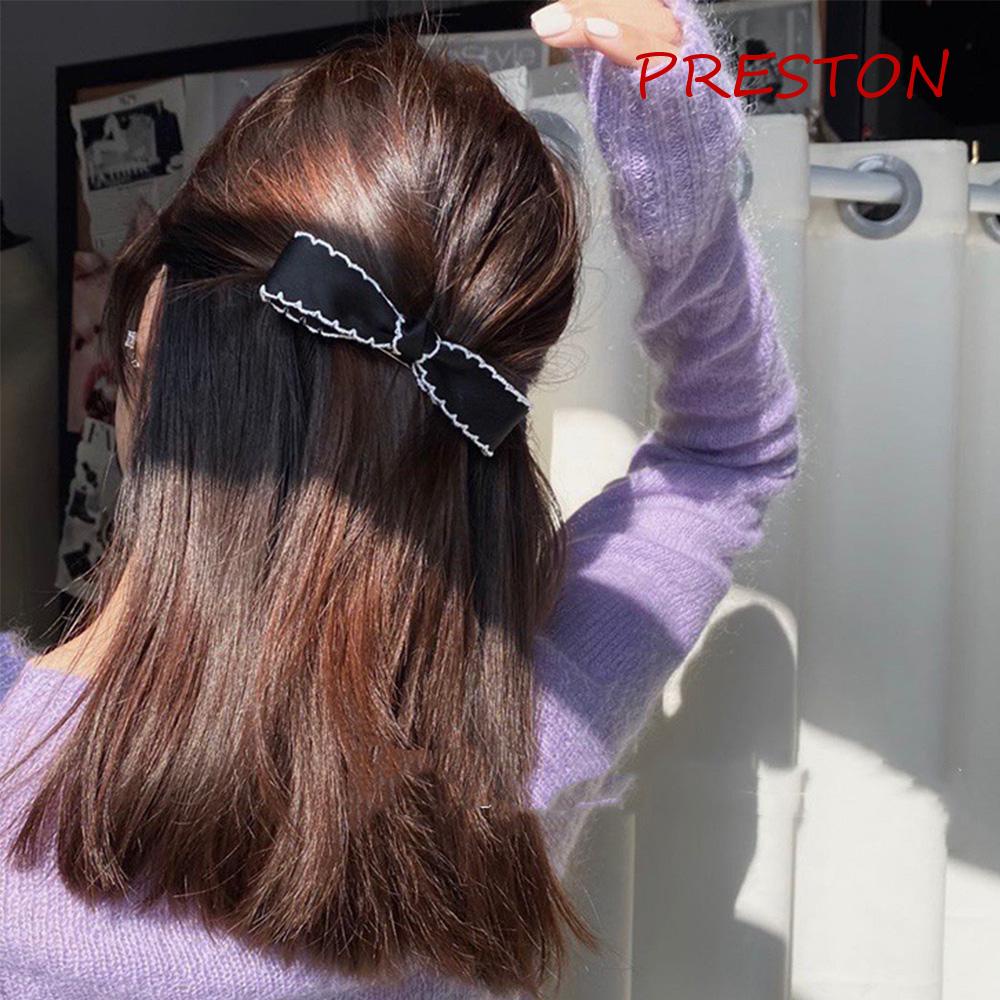 Băng Đô Cài Tóc Màu Trắng Đen Phong Cách Hàn Quốc Cho Bé Gái