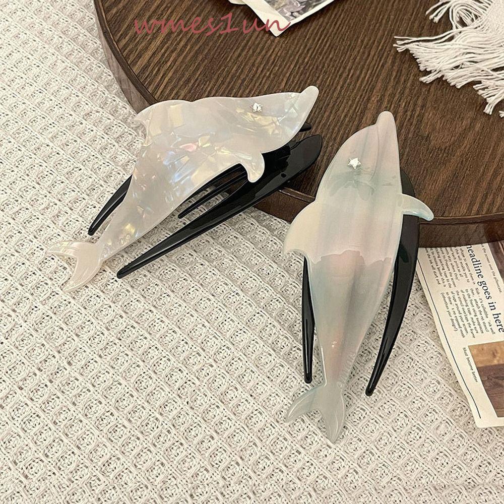 Kẹp Tóc Hình Cá Mập Cỡ Lớn WMES15H Tinh Tế Phong Cách Hàn Quốc Cho Nữ