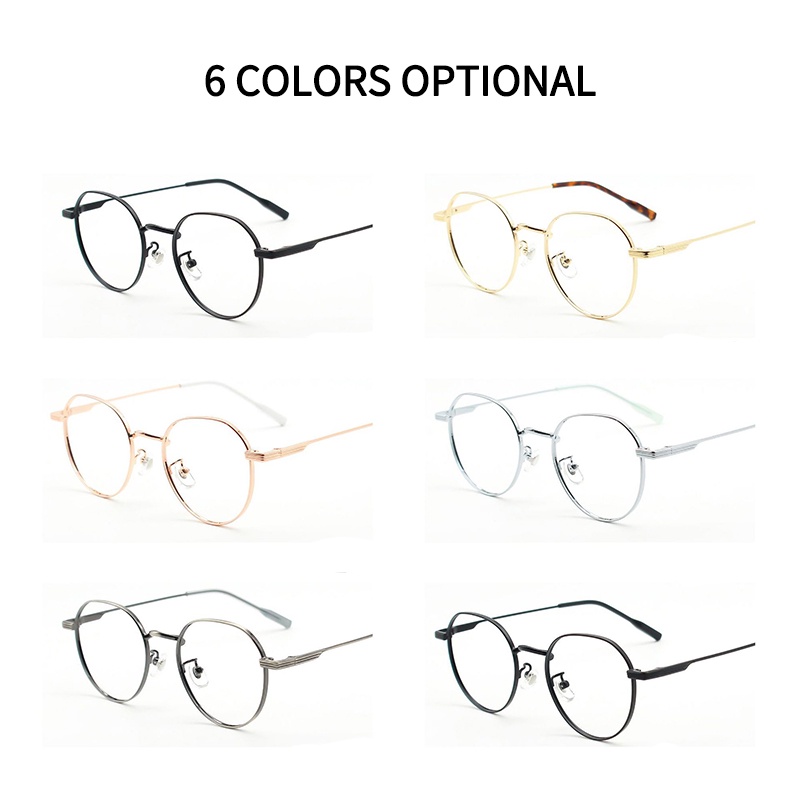 Gọng Kính Kim Loại Tròn Thời Trang retro Dành Cho Nam Và Nữ
