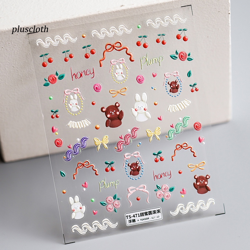 &lt; Pluscloth &gt; Hình Dán Móng Tay Mini Hoạt Hình Quyến Rũ Cho Nữ
