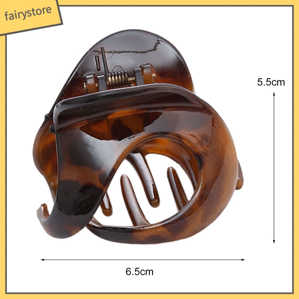 Kẹp Tóc Càng Cua Lớn Bằng Nhựa Trong Suốt Co Giãn Chống Trượt