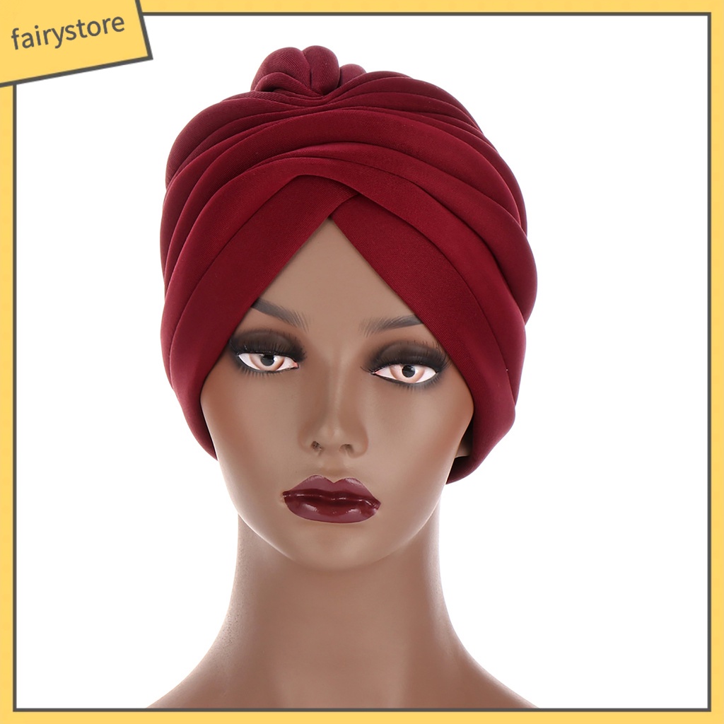 Mũ Turban Cotton Màu Trơn Dùng Hàng Ngày Cho Nữ