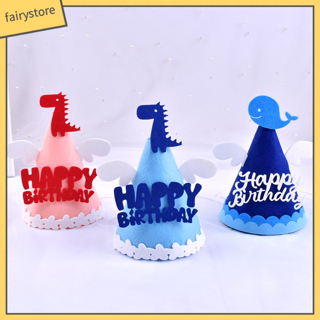 Mũ Sinh Nhật Bằng Vải Nỉ Màu Sắc Tươi Sáng Không Biến Dạng Cho Người Lớn Và Trẻ Em