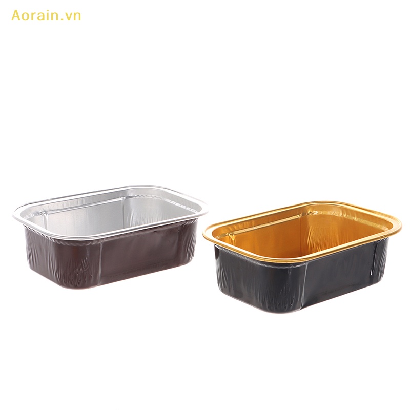 Set 10 Hộp Lá Nhôm Chịu Nhiệt Hình Chữ Nhật 168ML