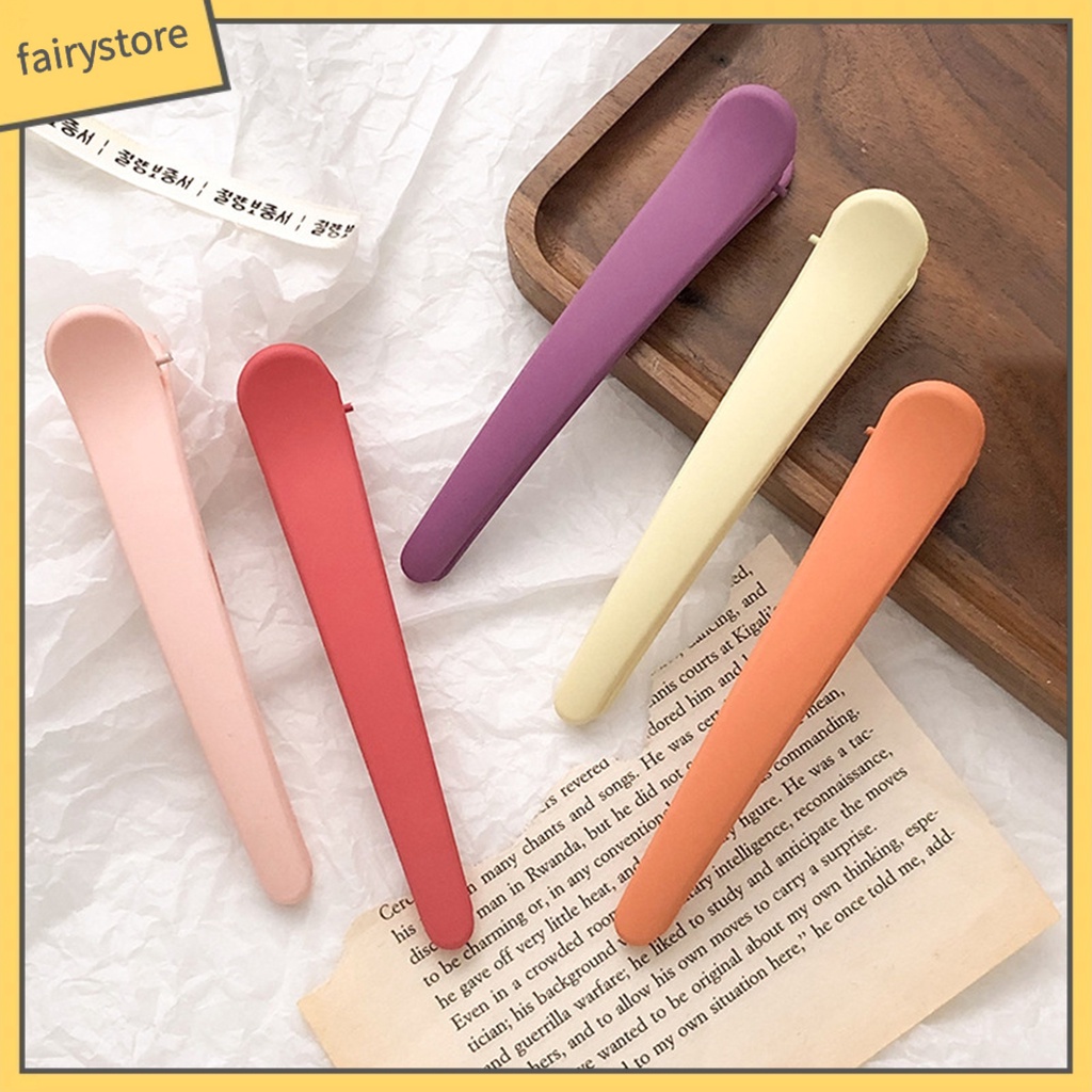 Kẹp Tạo Kiểu Tóc Màu Trơn Chống Trượt Gọn Nhẹ