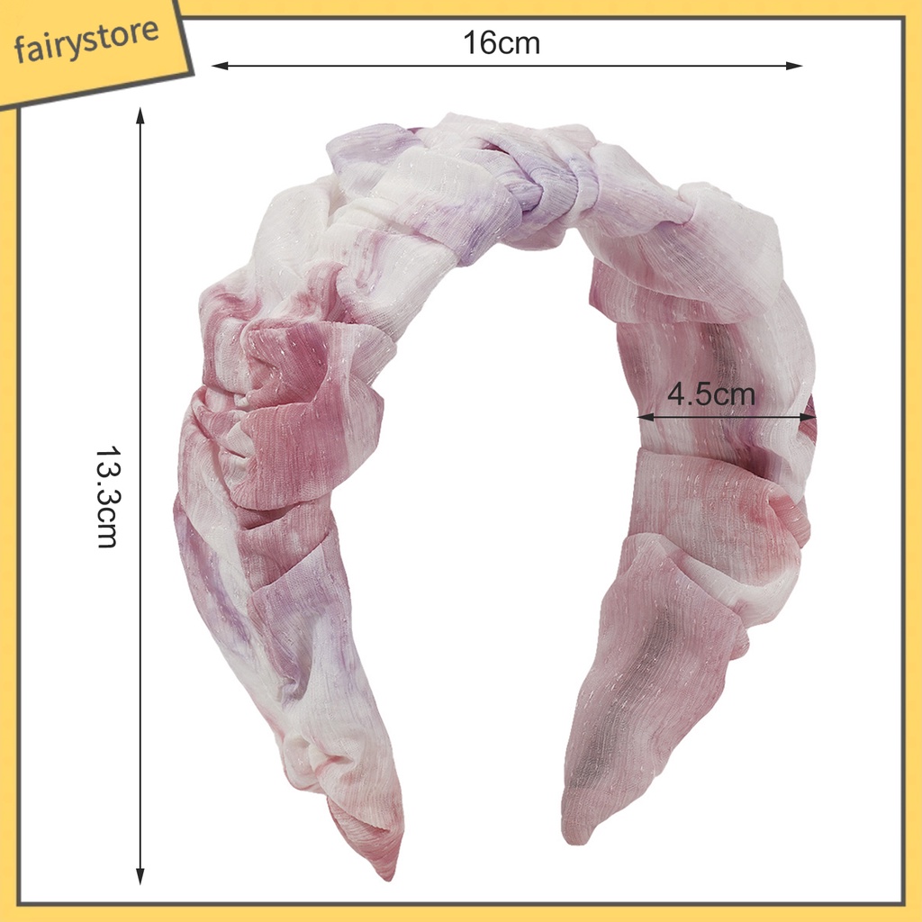 Băng Đô Vải Tuyn Chống Trượt Màu Sắc Gradient Ngọt Ngào Dành Cho Nữ