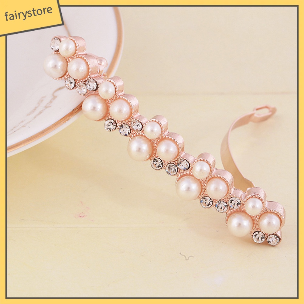 Kẹp Tóc Đính Đá Và Ngọc Trai Nhân Tạo Thời Trang