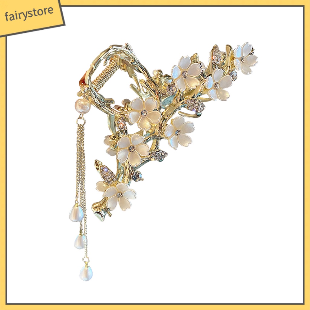 Kẹp Tóc Càng Cua Đính Ngọc Trai Giả Thanh Lịch Cho Nữ