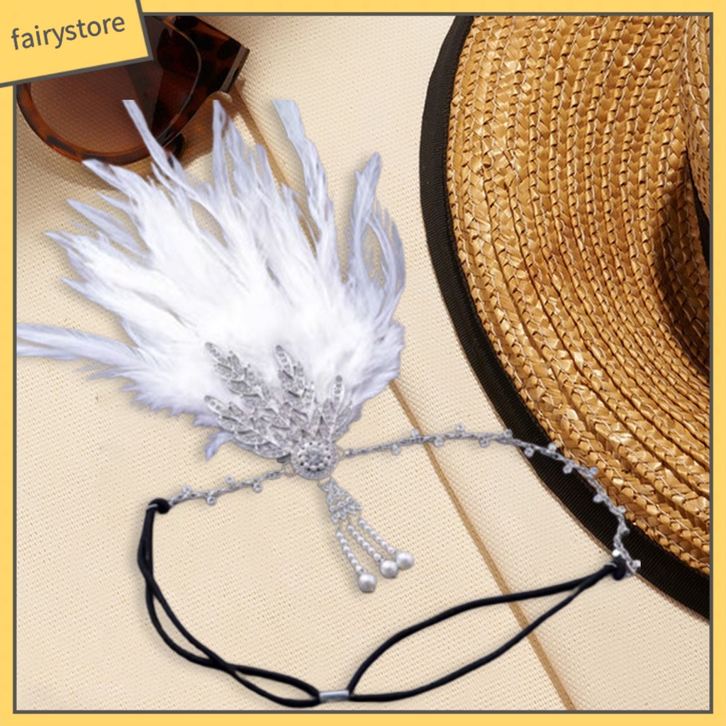 [FRO] Băng Đô Co Giãn Đính Ngọc Trai Giả Tua Rua Tinh Tế Chống Trượt Đa Năng Làm Quà Tặng Chụp Ảnh Cho Nữ