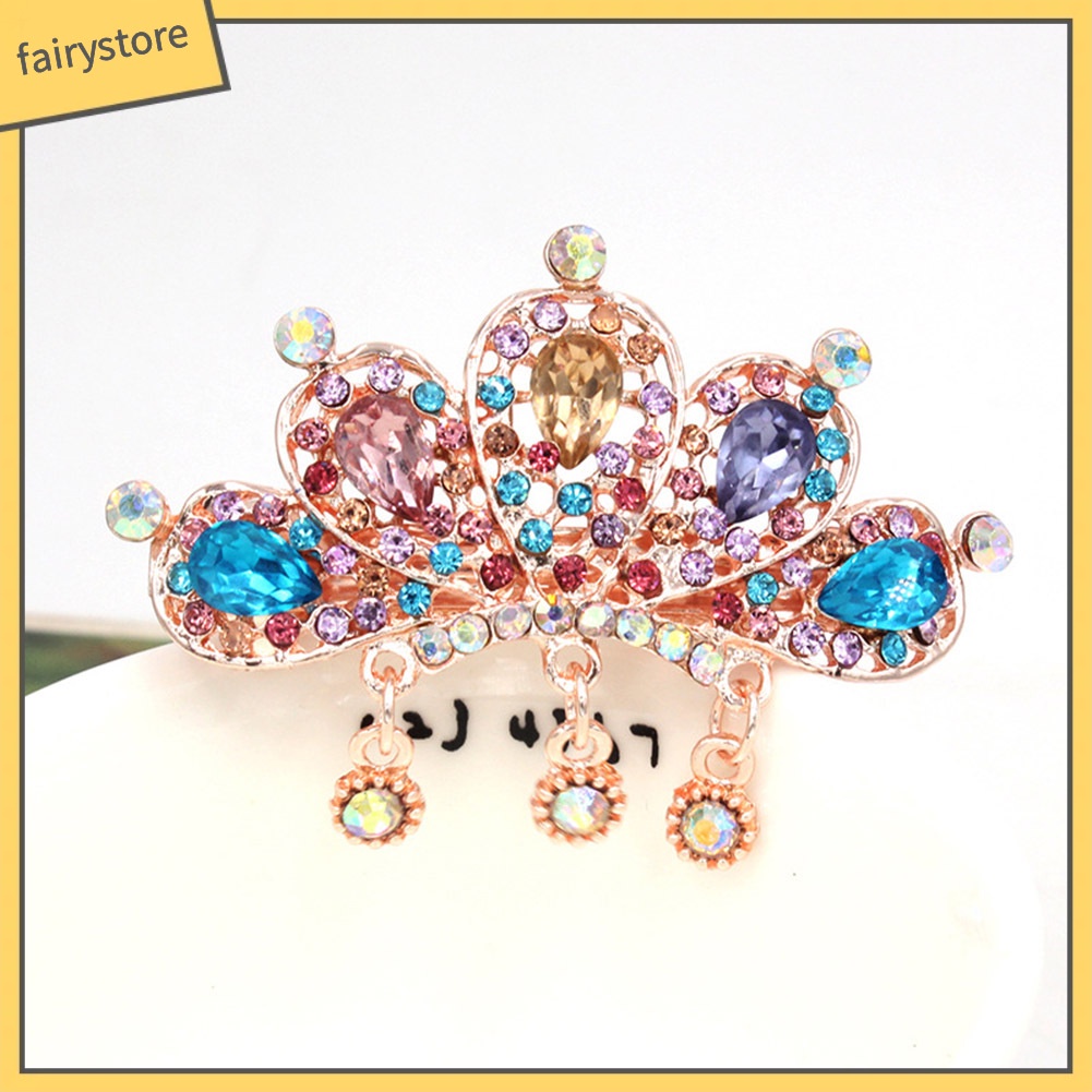 Kẹp Tóc Hình Bướm Và Chim Công Đính Đá Sang Trọng Cho Nữ