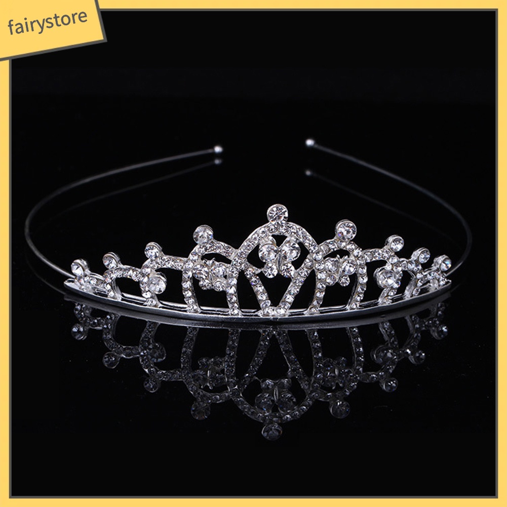 Cài Tóc Hình Vương Miện Đính Đá Xinh Xắn Cho Bé Gái