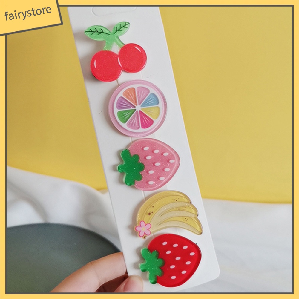 Set 2 Kẹp Tóc Hình Trái Cây Xinh Xắn Cho Nữ
