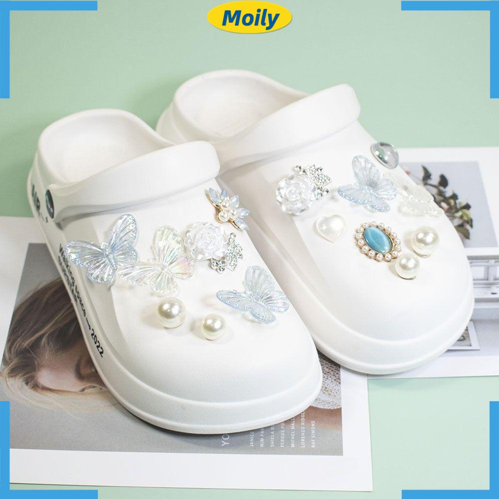MOILYVN Phụ Kiện Trang Trí Giày Hình Bướm Và Hoa Xinh Xắn